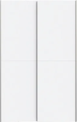 Produktbild von Furniture24 Schwebetürenschrank Ozulla Ozls62237-120 Schrank 2 Schiebetüren Kleiderschrank Weiß, 120 Cm Breit