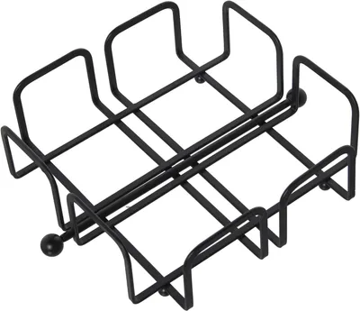 Produktbild von Schwarzer Serviettenhalter aus Metall, 21 x 21 x 7 cm