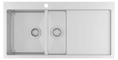 Produktbild von Ausmann Oder Blue 1,5 rvs spoelbak 100x51cm vlakbouw en opbouw met afdruipgedeelte 1208957128