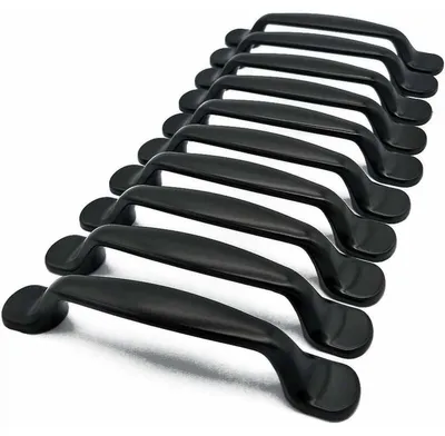 Produktbild von 10x Küchenschranktürgriffe, Schrank-, Schubladen- und Schlafzimmermöbelgriffe, 96 mm Lochabstand, Aluminium, mit Schrauben