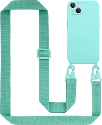 Obrázek produktu pro Cadorabo Ochranné pouzdro pro Apple iPhone 14 Case v tyrkysové barvě Pouzdro na mobilní telefon s řetízkem Délka nastavitelného popruhu na šňůru