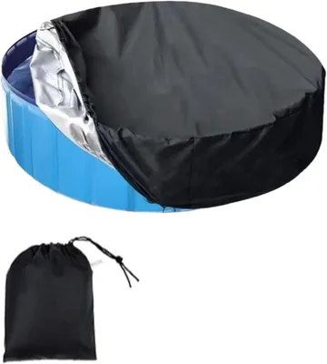 Produktbild von Poolabdeckung Rund 190 X 30 Cm, Wasserdicht Und UV-Schutz, Für Hundepools Jacuzzis Kinderbecken