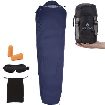 Productafbeelding van Omgoods - Lichte Mummy Slaapzak 215 cm - Warm met Donsvulling en Accessoires
