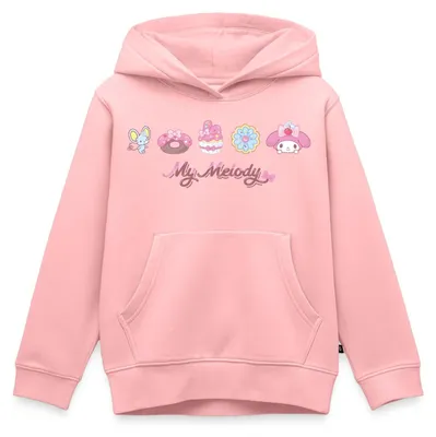 Produktbild von Spreadshirt My Melody Mit Flat Und Gebäckstücken Kinder Premium Hoodie, 98/104 (2 Jahre), Rosa