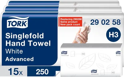 Produktbild von TORK 290258 TORK Papierhandtücher 290258 H3 Advanced Zick-Zack-Falzung 2-lagig 3.750 Tücher