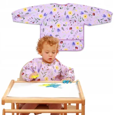 Produktbild von Babyono Langärmiges, Wasserdichtes Kinderlättchen „Garden“