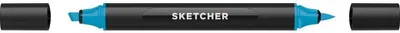 Produktbild von Molotow Twinmarker Sketcher brush+chisel B 240 pfauenblau