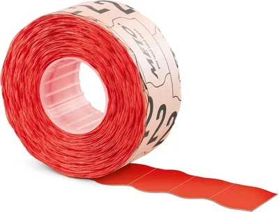 Produktbild von METO 9506157 Preisauszeichner-Etiketten, 1-zeilig, 22 x 12 mm, permanent haftend, fluor rot