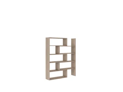 Produktbild von Bücherregal KALEN I Sonoma – Standregal mit verstellbarer Breite 72,5–125 cm – Modernes Regal für Wohnzimmer, Büro und Kinderzimmer