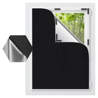 Produktbild von Dachfenster-Verdunkelung - 100% lichtundurchlässiges 420D Oxford-Gewebe - Sonnenschutz für Dachschrägen - 145 x 100 cm