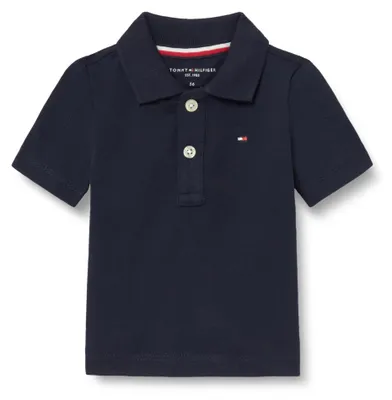 Imagen del producto de Camiseta polo uni para bebé Tommy Hilfiger, modelo Essential, manga corta, referencia KN0KN02030, color azul (tono oscuro)