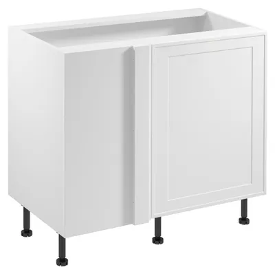 Produktbild von Verlängerter Eckschrank SALERNO – Breite 100 cm, weiß