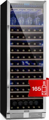 Zdjęcie produktu dla KlarsteinVinovilla Grande 165 Built-in Uno, chłodziarka do wina, 425 l, 165 butelek Szklane drzwi