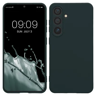 Produktbild von kwmobile Handyhülle für Samsung Galaxy S24 Hülle - weiches Handy Silikon Case - Schutzhülle Cover - Dunkler Schiefer