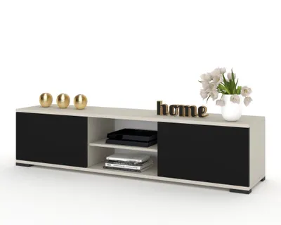 Produktbild von Fernsehschrank TV-Lowboard KING STEHEND Cashmere/Schwarz 140cm