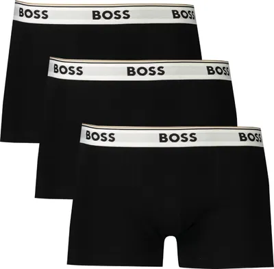 Produktbild von Herren Boxershorts Schwarz Dreierpack mit Elastischem Bund und Logo-Druck