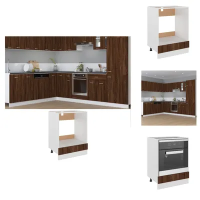 Obrázek produktu pro vidaXL Skříňka na sporák hnědá dubový vzhled 60x46x81,5 cm materiál na bázi dřeva - Kuchyňské skříňky