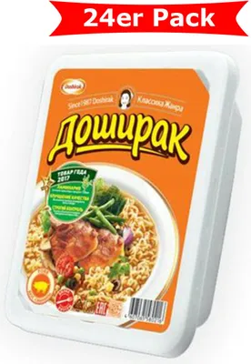 Produktbild von Doschirak instant Nudeln mit Schweinefleisch Geschmack 24er Pack (24 x 90g)