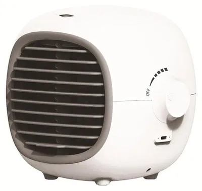 Obrázek produktu pro Přenosný ventilátor s klimatizací - Mini vzduchový chladič - Žlutá/Bílá