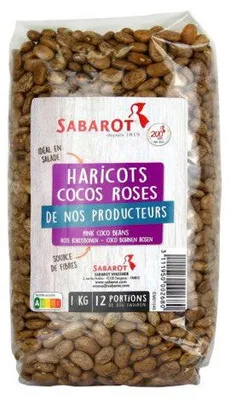 Zdjęcie produktu dla Fasola Sabarot Borlotti 1000 g - Wysokiej jakości suszona fasola do gulaszy i sałatek