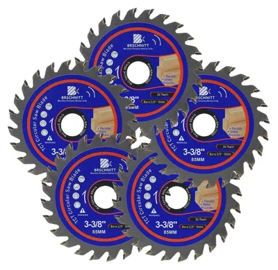 Obrázek produktu pro Pila kotoučová, 85x15 mm, s tvrdokovými zuby, 24 zubů, pro dřevo a desky, 5 kusů