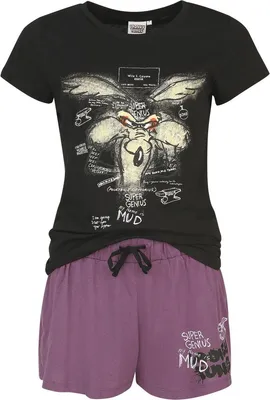Produktbild von Looney Tunes Schlafanzug Damen Wile E Coyote multicolor S