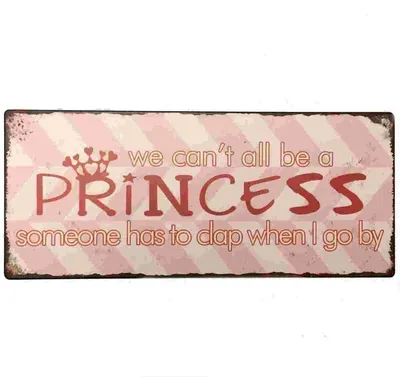 Produktbild von Blechschild - WE CAN´T ALL BE A PRINCESS - Vintage Wandschild