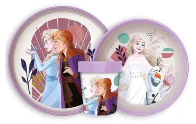 Zdjęcie produktu dla Zestaw naczyń antypoślizgowych Disney Journey, zestaw z mikrodrobinami