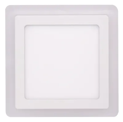 Obrázok produktu pre Ecolite Biely vstavaný LED panel hranatý 195 x 195mm 12W+4W podsvietený LED-DUO-S12W