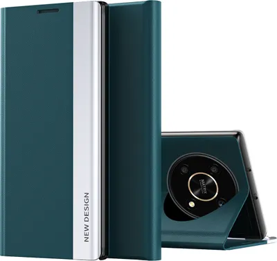 Produktbild von Honor X9 Hülle, Leder PolyurethanMagnetisch Klapp Stand Schutzhülle für Honor X9 Grün