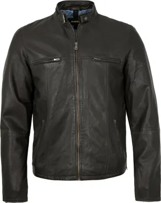Produktbild von MADDOX - Herren Lederjacke Lammnappa schwarz : 58