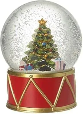 Produktbild von Schneekugel mit Weihnachtsbaum auf Trommelsockel