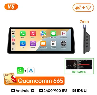 Immagine prodotto di Autoradio da 12,3 pollici - CarPlay e Android Auto wireless - Touchscreen - GPS - 8 GB di RAM
