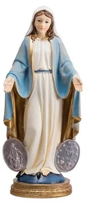 Madonnenfigur aus Kunstharz, handbemalt, 30 cm