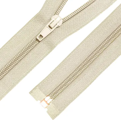 Produktbild von Reißverschluss 1 Stk. Spiralreißverschluss 5mm 80cm teilbar  Kunststoff,hellbeige