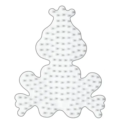 Produktbild von Hama Stiftplatte "kleiner Frosch" weiß für Bügelperlen midi