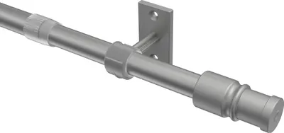 Produktbild von Interdeco Caféhausstange / ausziehbare Scheibenstange Silbergrau, Typ Sora, 135-225 cm