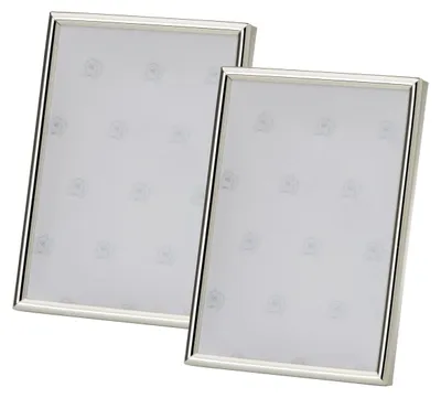 Immagine prodotto di Set di 2 cornici per foto in argento, dimensioni 10x15 cm
