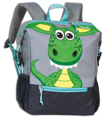 Zdjęcie produktu dla Plecak dziecięcy Fabrizio dragon zip szary poliester z recyklingu ORI220J