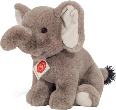 Obrázok produktu pre Teddy Hermann slon sediaci, plyšové zviera, plyšová hračka, divoké zviera, plyš, sivá, 25 cm, 907435
