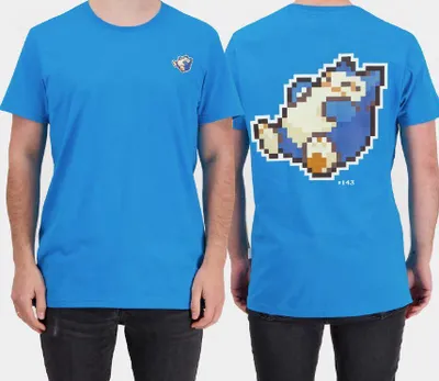 Produktbild von Pokémon T-Shirt Herren Relaxo - Pixel blau M