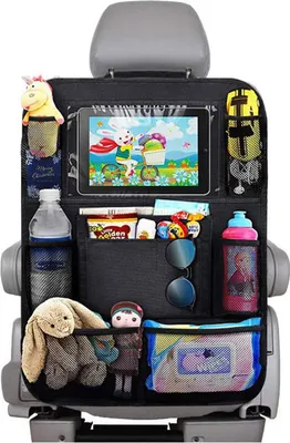 Produktbild von Auto Rš¹ckenlehnenschutz Rš¹cksitz Organizer fš¹r Kinder Multifunktional Schwarz, Menge:1 Stš¹ck