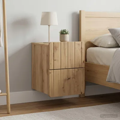 Obrázok produktu pre vidaXL Nástenný nočný stolík, 2 ks, dub Artisan, 33 x 34,5 x 43 cm