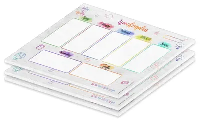 Produktbild von PRICARO Wochenplaner, "Lettering", magnetisch, A4, 25 Blatt, 3 Stück