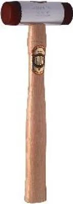 Produktbild von THOREX Hammer mit Polyurethane Einsätze, Rund (Ø) 38 mm, 675 g, mit Holzstiel