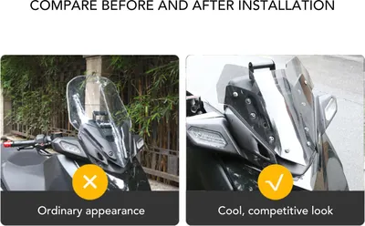 Produktbild von Motorrad-Windschutzscheibe, reduziert die Windgeschwindigkeit, unzerbrechlicher Acryl-Frontabweiser für XMAX300 2023-2024, transparent