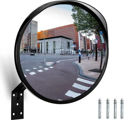 Imagen del producto de Espejo de tráfico Famanu con amplio campo de visión, de 30 cm de diámetro