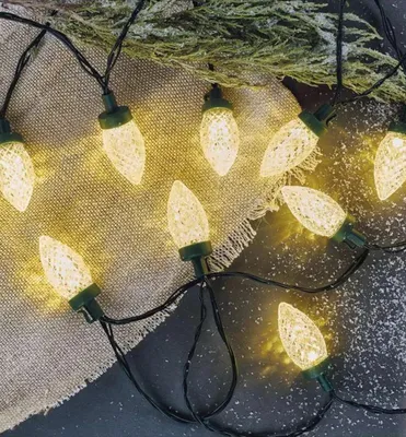 Produktbild von LED Weihnachtslichterkette – Zapfen, 50 LED, 9,8 m, für außen und innen, warmweiß, mit Programmen