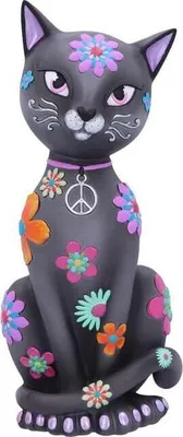 Produktbild von Nemesis Now Statue Unisex Hippy Kitty multicolor Katzen Polyresin Standard