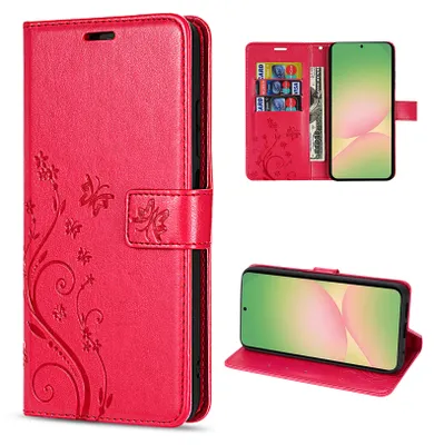 Produktbild von Handy Tasche für Samsung Galaxy A56 Hülle Handyhülle Klapphülle Wallet Case in Rot